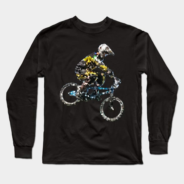 bmx Long Sleeve T-Shirt by rickylabellevie